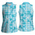 Polu Aloha Hawaii Women Sleeveless Polo Shirt Plumeria Lei With Palaka Motif - Polynesian Pride