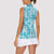 Polu Aloha Hawaii Women Sleeveless Polo Shirt Plumeria Lei With Palaka Motif - Polynesian Pride