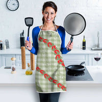 Omaomao Aloha Hawaii Apron Rosebud Lei With Palaka Motif - Polynesian Pride