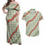 Omaomao Aloha Hawaii Couples Matching Off Shoulder Maxi Dress and Hawaiian Shirt Rosebud Lei With Palaka Motif - Polynesian Pride