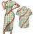Omaomao Aloha Hawaii Couples Matching Short Sleeve Bodycon Dress and Hawaiian Shirt Rosebud Lei With Palaka Motif - Polynesian Pride