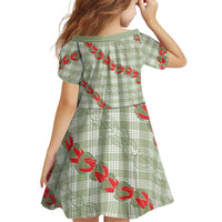 Omaomao Aloha Hawaii Family Matching Puletasi and Hawaiian Shirt Rosebud Lei With Palaka Motif - Polynesian Pride