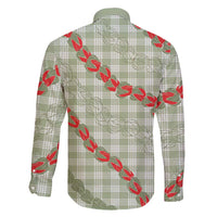 Omaomao Aloha Hawaii Family Matching Summer Maxi Dress and Hawaiian Shirt Rosebud Lei With Palaka Motif - Polynesian Pride