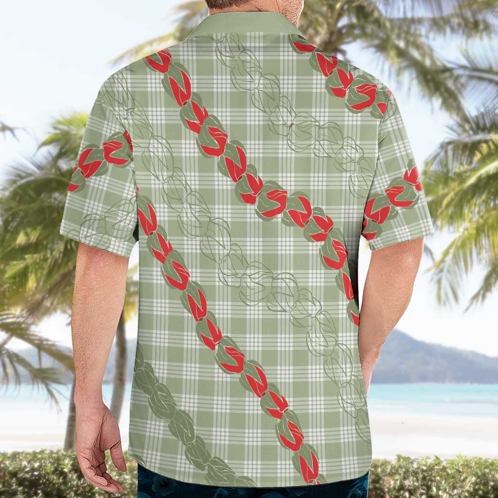 Omaomao Aloha Hawaii Hawaiian Shirt Rosebud Lei With Palaka Motif - Polynesian Pride