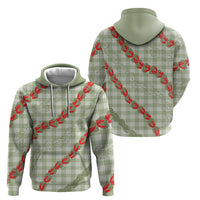 Omaomao Aloha Hawaii Hoodie Rosebud Lei With Palaka Motif - Polynesian Pride