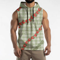 Omaomao Aloha Hawaii Sleeveless Zip Hoodie Rosebud Lei With Palaka Motif - Polynesian Pride