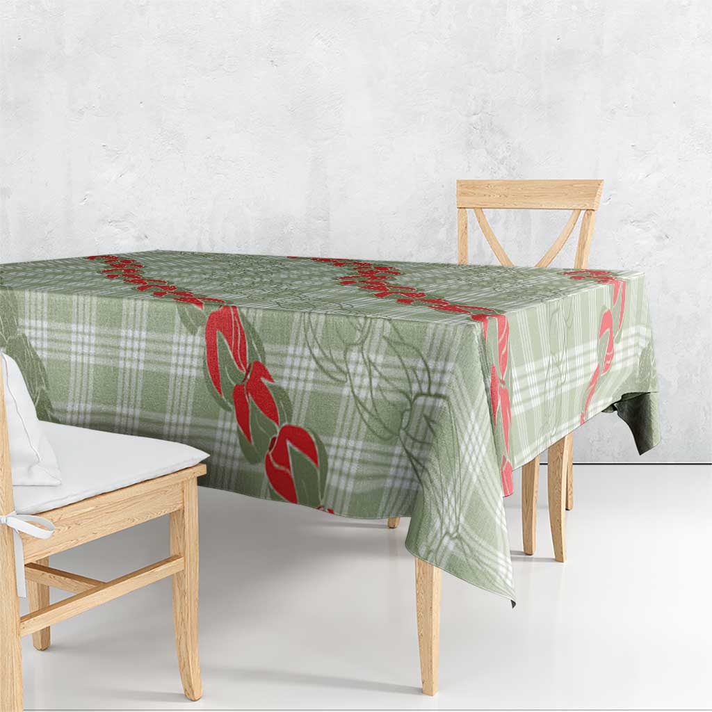 Omaomao Aloha Hawaii Tablecloth Rosebud Lei With Palaka Motif - Polynesian Pride