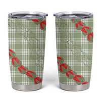 Omaomao Aloha Hawaii Tumbler Cup Rosebud Lei With Palaka Motif - Polynesian Pride