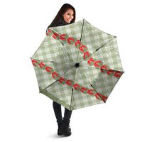 Omaomao Aloha Hawaii Umbrella Rosebud Lei With Palaka Motif - Polynesian Pride