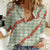 Omaomao Aloha Hawaii Women Casual Shirt Rosebud Lei With Palaka Motif - Polynesian Pride
