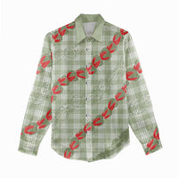 Omaomao Aloha Hawaii Women Casual Shirt Rosebud Lei With Palaka Motif - Polynesian Pride