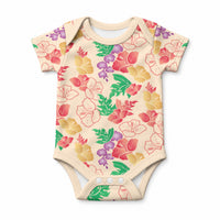Colorful Aloha Hawaii Hibiscus Orchid Seamless Baby Onesie