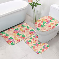 Colorful Aloha Hawaii Hibiscus Orchid Seamless Bathroom Set