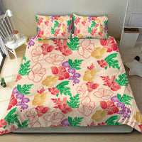 Colorful Aloha Hawaii Hibiscus Orchid Seamless Bedding Set