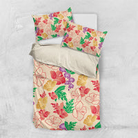 Colorful Aloha Hawaii Hibiscus Orchid Seamless Bedding Set