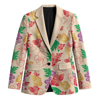 Colorful Aloha Hawaii Hibiscus Orchid Seamless Blazer