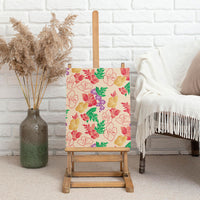 Colorful Aloha Hawaii Hibiscus Orchid Seamless Canvas Wall Art