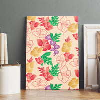 Colorful Aloha Hawaii Hibiscus Orchid Seamless Canvas Wall Art