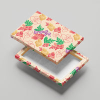 Colorful Aloha Hawaii Hibiscus Orchid Seamless Canvas Wall Art