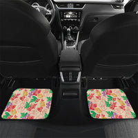 Colorful Aloha Hawaii Hibiscus Orchid Seamless Car Mats