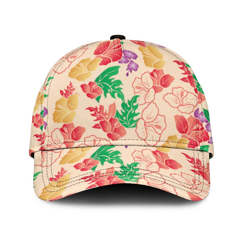Colorful Aloha Hawaii Hibiscus Orchid Seamless Classic Cap