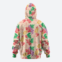 Colorful Aloha Hawaii Hibiscus Orchid Seamless Hoodie