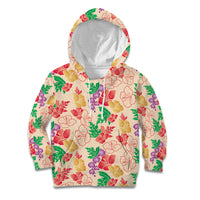 Colorful Aloha Hawaii Hibiscus Orchid Seamless Kid Hoodie