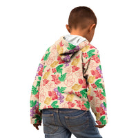 Colorful Aloha Hawaii Hibiscus Orchid Seamless Kid Hoodie