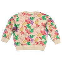 Colorful Aloha Hawaii Hibiscus Orchid Seamless Kid Ugly Christmas Sweater
