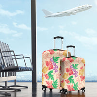 Colorful Aloha Hawaii Hibiscus Orchid Seamless Luggage Cover