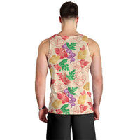 Colorful Aloha Hawaii Hibiscus Orchid Seamless Men Tank Top