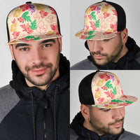 Colorful Aloha Hawaii Hibiscus Orchid Seamless Mesh Trucker Cap