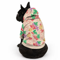 Colorful Aloha Hawaii Hibiscus Orchid Seamless Pet Hoodie