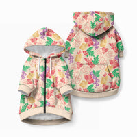 Colorful Aloha Hawaii Hibiscus Orchid Seamless Pet Hoodie