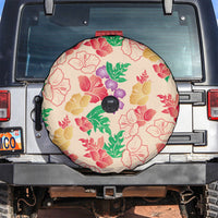 Colorful Aloha Hawaii Hibiscus Orchid Seamless Spare Tire Cover