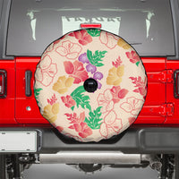 Colorful Aloha Hawaii Hibiscus Orchid Seamless Spare Tire Cover