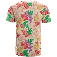 Colorful Aloha Hawaii Hibiscus Orchid Seamless T Shirt