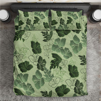 Vesuvian Green Aloha Hawaii Hibiscus Orchid Seamless Bedding Set