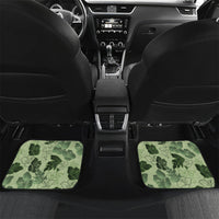 Vesuvian Green Aloha Hawaii Hibiscus Orchid Seamless Car Mats