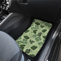 Vesuvian Green Aloha Hawaii Hibiscus Orchid Seamless Car Mats