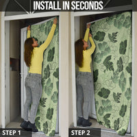 Vesuvian Green Aloha Hawaii Hibiscus Orchid Seamless Door Cover
