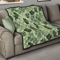 Vesuvian Green Aloha Hawaii Hibiscus Orchid Seamless Quilt