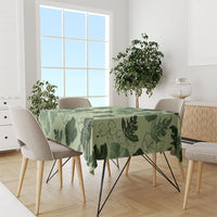 Vesuvian Green Aloha Hawaii Hibiscus Orchid Seamless Tablecloth