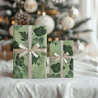 Vesuvian Green Aloha Hawaii Hibiscus Orchid Seamless Wrapping Paper