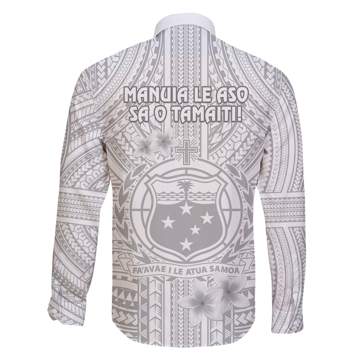 samoa-white-sunday-family-matching-mermaid-dress-and-hawaiian-shirt-manuia-le-aso-sa-o-tamaiti-polynesian-plumeria