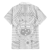 personalised-samoa-white-sunday-family-matching-short-sleeve-bodycon-dress-and-hawaiian-shirt-manuia-le-aso-sa-o-tamaiti-polynesian-plumeria