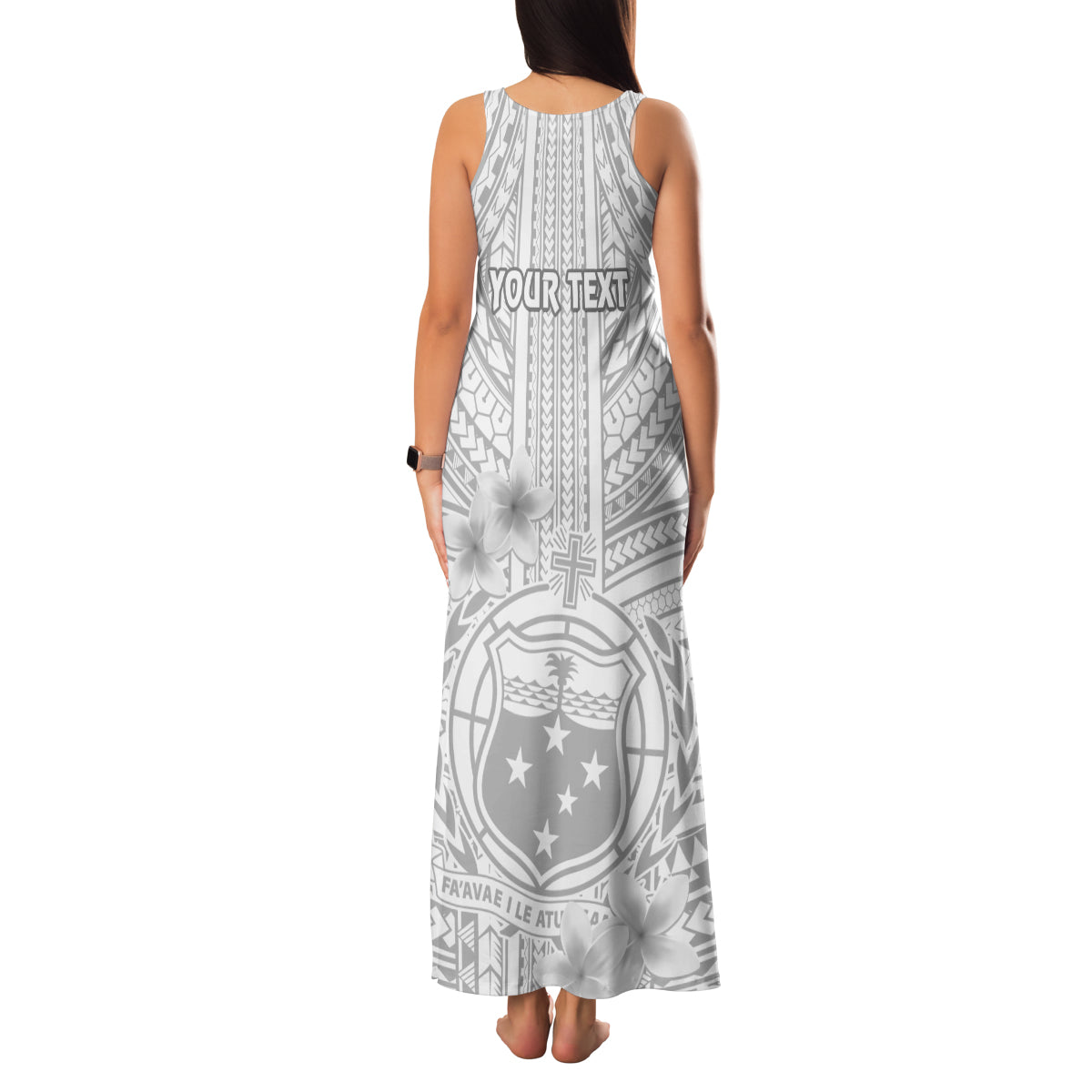 personalised-samoa-white-sunday-family-matching-tank-maxi-dress-and-hawaiian-shirt-manuia-le-aso-sa-o-tamaiti-polynesian-plumeria