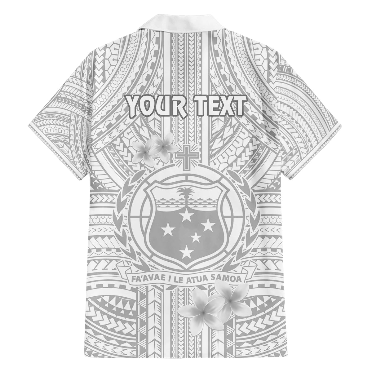 personalised-samoa-white-sunday-hawaiian-shirt-manuia-le-aso-sa-o-tamaiti-polynesian-plumeria