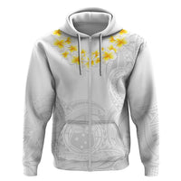 Samoa White Sunday Hoodie Lotu Tamaiti 2023 With Coat Of Arms LT14 - Polynesian Pride