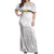 Samoa White Sunday Off Shoulder Maxi Dress Lotu Tamaiti 2023 With Coat Of Arms LT14 Women White - Polynesian Pride